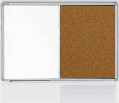 Obrázek produktu pro Kombinovaná tabule 90x120 korek/magnet., rám ALU23