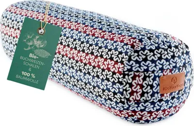 Image de coussin de yoga Tarik #DoYourYoga - rempli de cosses de sarrasin- cylindre 68x22x22 cm - Style 17