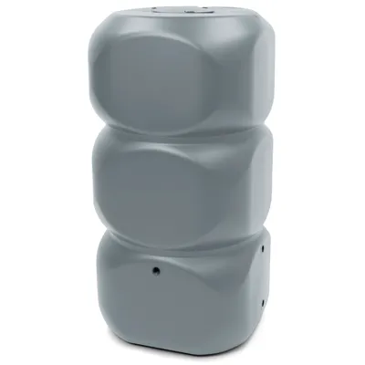 Produktbild von YourCasa Regentonne 320 Liter [Aquablock] mit Öffnung und Deckel - Wassertonne Moderne eckige Form - Regenfass aus Kunststoff Regenwassertank (Grau)
