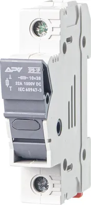 Produktbild von PV Sicherungshalter 1-polig 1000V DC Sicherungstrennschalter für 10x38mm Zylindrische Sicherungseinsätze Keramik Sicherung Photovoltaik