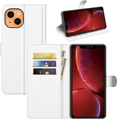 Produktbild von König Design Hülle kompatibel mit Apple iPhone 13 Kunstleder Handyhülle - Handy Case Weiß