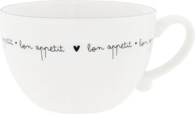 Produktbild von Suppentasse Bon Appetit D. 13cm weiß schwarz Keramik Bastion Collections