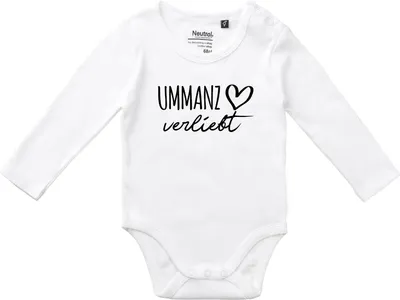 Produktbild von Huuraa Baby Body Ummanz verliebt 80 White  Baumwolle Fairtrade Langarmbody Geschenkidee