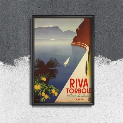 Produktbild von Poster - Canvas - Leinwand - 42 cm x 59,4 cm - Riva Torbole Italien