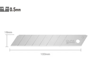 Obrázok produktu pre OLFA LB 10B 18 mm 10 čepelí, plastová škatuľka v blistri