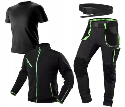Produktbild von NEO TOOLS PREMIUM Arbeitskleidung Herren Set (Größe S-3XL) – Stretch-Arbeitshose, Robuster Polar-Fleece und Langarmshir