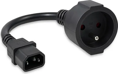 Obrázok produktu pre Qoltec adaptér IEC 320 C14/ FRANCÚZSKY | 0,15 m
