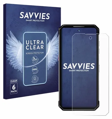 A product shot of a phone screen protector and its packaging.