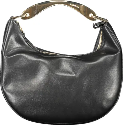 Produktbild von Stylische Schwarze Hobo-Tasche mit Metall-Details und Schulterriemen