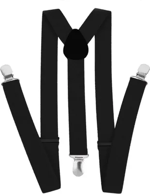 Produktbild von CHPN – Hosenträger – Schwarze Hosenträger – Hosenhalter – Schwarz – Einheitsgröße – Verstellbar – Elastisch – Uni