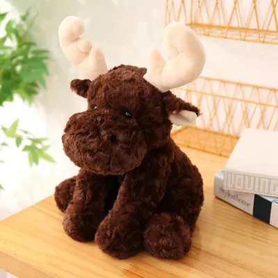 Produktbild von Plüschtier Kuscheltier Waldtier – Fuchs Elch Affe Schwein Elefant Schaf – Weich Flauschig Geburtstagsgeschenk Kinder - Modell: Reh