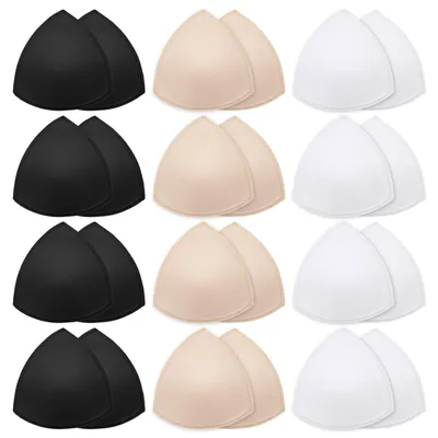 Immagine prodotto di BH imbottiture, 12 paia - Imbottiture push-up riutilizzabili - Imbottiture leggere per reggiseni sportivi - Coppe removibili - Imbottiture morbide e confortevoli - 13 cm x 12,5 cm
