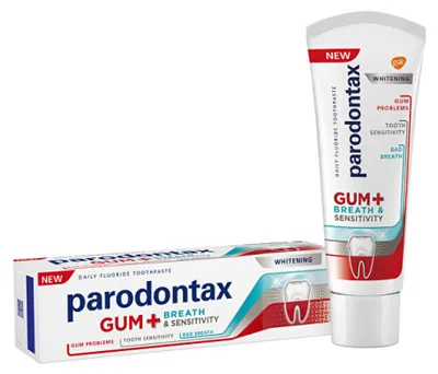 Zdjęcie produktu dla Gum+ zubní pasta Breath & Sensitivity Whitening 75 - Parodontax