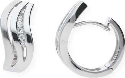 Produktbild von JuwelmaLux Creolen 925 Sterling Silber mit Zirkonia JL20-06-0065