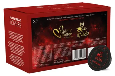 Zdjęcie produktu dla Italian Coffee Invidia Cremoso - 50 kapsułek kompatybilnych z Lavazza Firma