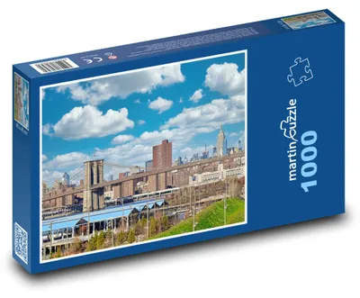 Zdjęcie produktu dla Puzzle 1000 Panorama Brooklynu z mostem - martinpuzzle