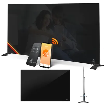 Produktbild von KESSER® Infrarotheizung Glaskonvektor Glasheizung Effizient 2in1 Standgerät & Wandmontage Elektroheizung mit Erkennung Offener Fenster + Fernbedienung & App-Steuerung Thermostat Heizpaneel