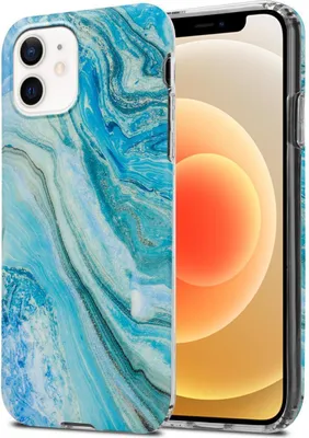 Produktbild von Cadorabo Schutzhülle für Apple iPhone 12 PRO MAX Hülle in Blau TPU Handyhülle Etui Case Cover