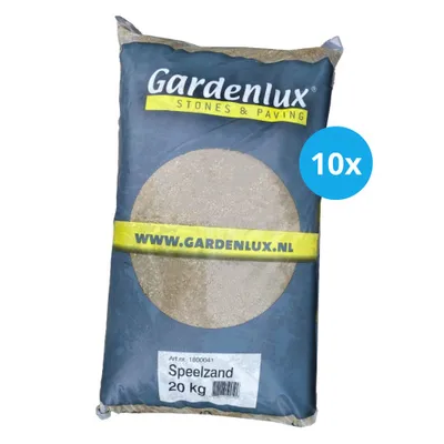 Produktbild von Gardenlux Play Sand - Sandkastensand - Sand für Sandkasten -  - Vorteilspack 10 x 20 kg