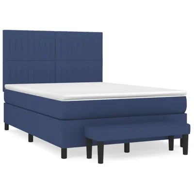 Produktbild von Boxspringbett mit Matratze Blau 140x200 cm Stoff