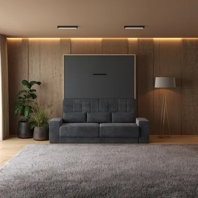 Produktbild von SMARTBett Schrankbett M1 180x200 Vertikal Kaiserberg Eiche/Anthrazit inkl.Anthrazit SOFA