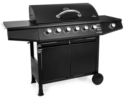 Zdjęcie produktu dla Gazowy grill Lehmann Vegas Black 6+1, 12,9 kW, ruszty żeliwne
