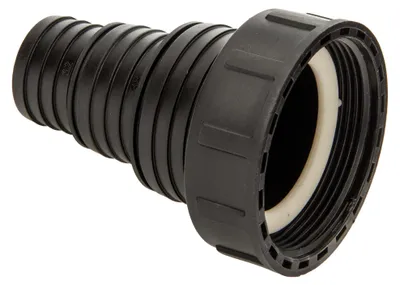 Produktbild von tecuro Verschraubung mit Schlauchtülle Ø 32/38/50 x ÜWM 2 Zoll, Dichtung EPDM, PP schwarz