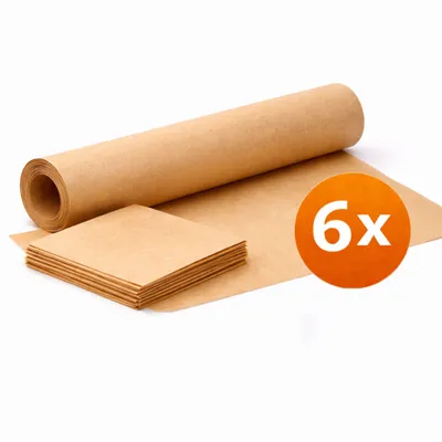 Immagine prodotto di Rotolo di carta da forno RyanPack – 38 cm × 100 m – Marrone – 6 rotoli (scatola)