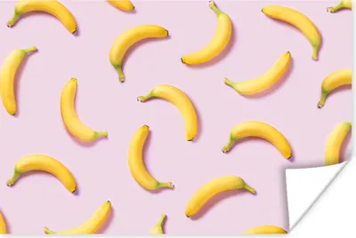 Produktbild von MuchoWow® Poster Banane - Rosa - Pastell 60x40 cm - Schlafzimmerdekoration
