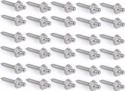 Produktbild von TENAX®-Set 20/30/50/100 Stk. Schrauben Ø 3,4 mm 22 mm Edelstahl vernickelt Größe: 30er Set