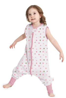 Immagine prodotto di Sacco nanna estivo per neonati con piedini - 0,5 Tog, 100% cotone, giallo