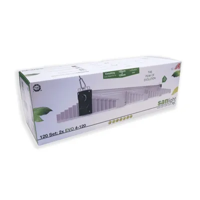 Obrázok produktu pre SANlight EVO 4-120 1.5 Set, interiérová pestovateľská lampa, vrátane závesov, sieťového kábla, M-stmievača, 265W