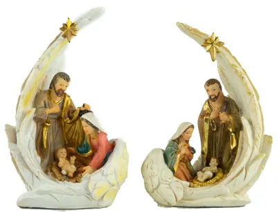Immagine prodotto di Figurine Betlemme Sacra Famiglia con le ali, grandi, set di 2