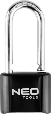 Image de NEO TOOLS Serrure à combinaison en laiton à 4 chiffres - 101 x 51,5 x 24 mm - Résistante à la corrosion avec anse en acier trempé