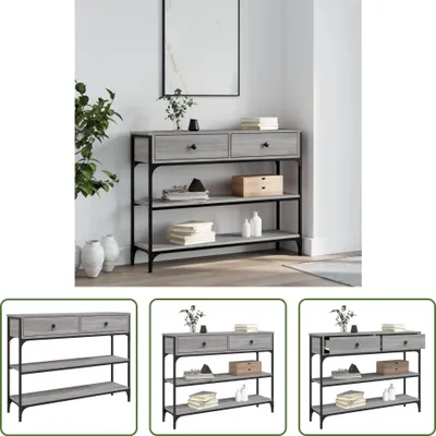 Produktbild von The Living Store Konsolentisch Grau Sonoma 100x25x75 cm Holzwerkstoff