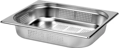 Image de Conteneur Gastro, conteneur de restauration en acier inoxydable, perforé GN 1/2 profondeur 65 mm, 325x265 mm