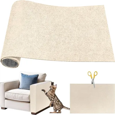 Image de Let's Joy tapis à crabes pour chats, 40 x 100 cm tapis à crabes autocollant pour chats, planche à crabes pour le mur, tapis à crabes pour le canapé, plaque à crabes à découper soi-même pour le mur, griffoir pour chats