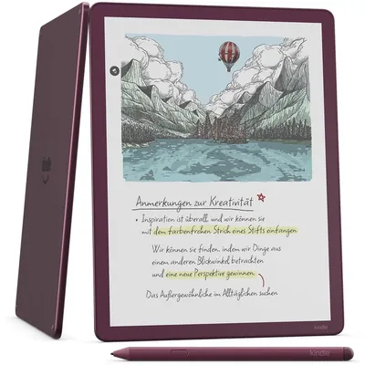 Produktbild von Amazon Kindle Scribe Colorsoft, 27,9 cm (11"), E Paper, AZW, AZW3, DOC, DOCX, EPUB, HTML, MOBI, PDF, PRC, RTF, TXT, AAX, BMP, GIF, JPEG, PNG, 64 GB