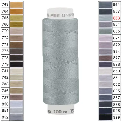 100m / 1 Spule Unipoly 120 TEX14x2 Polyester papyrusweiß