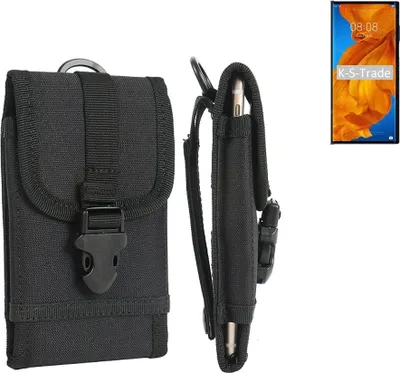 Produktbild von K-S-Trade Holster Handy Hülle kompatibel mit Huawei Mate Xs Holster Handytasche Gürtel Tasche Schutz Hülle Robust Outdoor schwarz