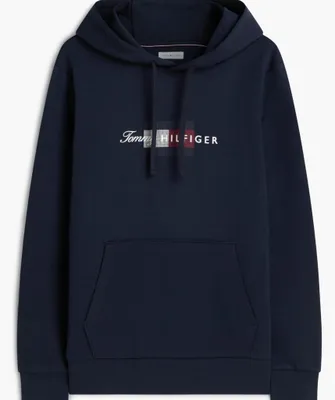 Produktbild von TOMMY HILFIGER MW0MW43220 SCRIPT FLAG HOODIE Blau