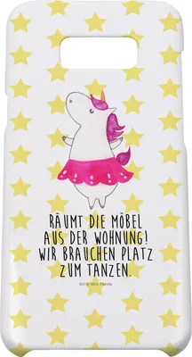 Produktbild von Mr. & Mrs. Panda Samsung Galaxy S8 plus Handyhülle  Einhorn Ballerina - Weiß - Geschenk, Wohnung, Einhörner, Handy Case, Lebensfreude, Geburtstag, Hülle, Tänzerin, Party