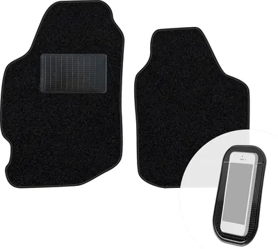Produktbild von moto-MOLTICO Vorne Fußmatten Auto Velours Autoteppiche Schwarz Automatten Set 2-teilig passend für Ford Escort IV 1986-1990