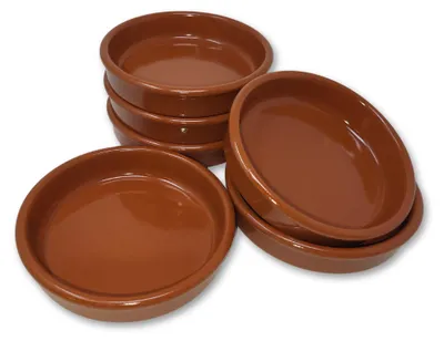 4 Tapas-Schalen braun 230 ml Ø 15 cm Keramik