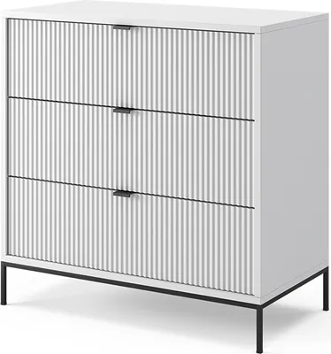 Produktbild von Kommode Vicco Eliza Weiß 80 x 81.2 cm mit 3 Schubladen, Model 49498