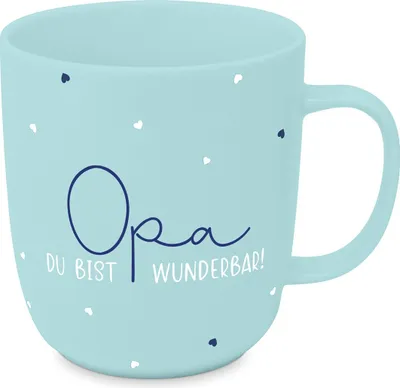 Produktbild von PPD Opa Mug 2.0 D@H, Henkelbecher, Kaffeetasse, Becher, Tasse, New Bone China, Petrol / Türkis, 400 ml, 561102075