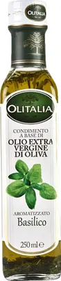 Produktbild von Olitalia Olivenöl mit Basilikum extra vergine Flasche 25 cl