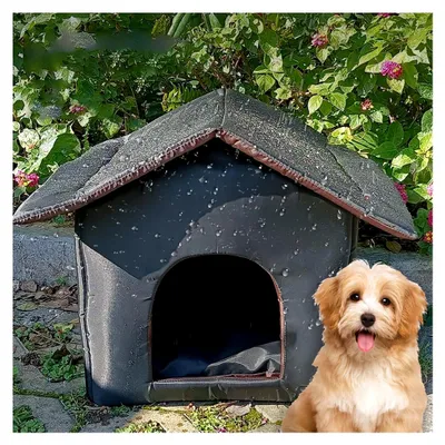 Produktbild von Katzenunterschlupf, kälte- und regenfest, warme Höhle für Welpen, Winter-Haustierzubehör, Katzen- und Hundehöhle für streunende Katzen und Wildkatzen