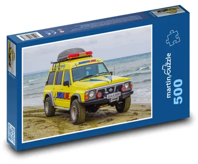 Produktbild von martinpuzzle - Puzzle 500 Teile - Rettungswagen am Meer