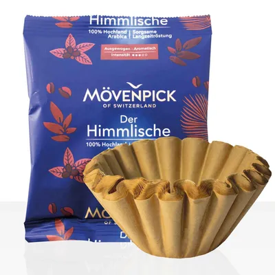 Produktbild von Mövenpick Der Himmlische 42 x 60g Kaffee gemahlen + 50 Korbfilter, Servicepaket